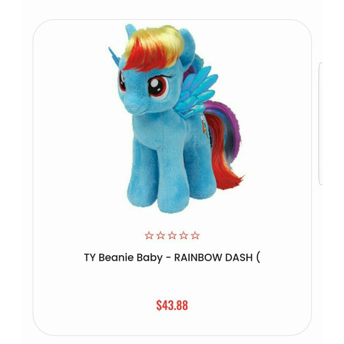 gấu bông Ngựa Pony cầu vồng chính hãng TY - My little Pony rainbow