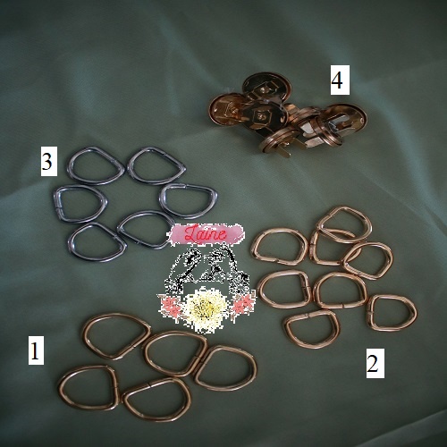 Khoen D và nút hít dùng để móc túi xách