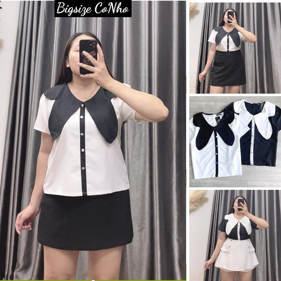 Áo sơ mi bigsize nữ cổ bèo kiểu cánh bướm SM01