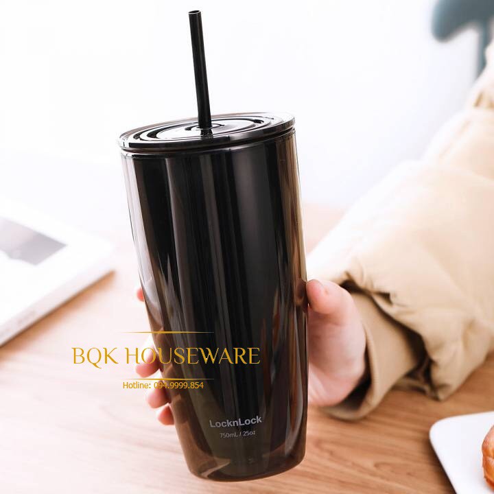 [ LOCK&amp;LOCK ] Ly nhựa có ống hút HAP507 750ml - HAP507 530ml