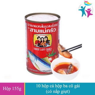 Lốc 10 lon Cá Nục Xốt Cà Ba Cô Gái - Nắp giựt