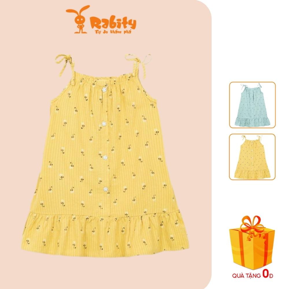 Đầm 2 dây bé gái với họa tiết hoa nhí Rabity 91146