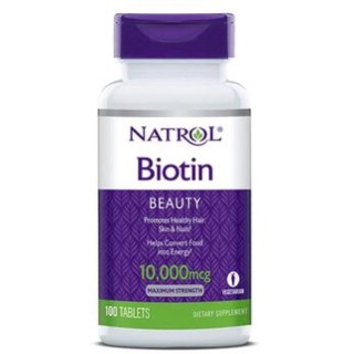Viên Uống Mọc Tóc Natrol Biotin 10000 Mcg Của Mỹ 100 Viên