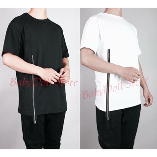 Áo thun nam phối zip dài 3 size