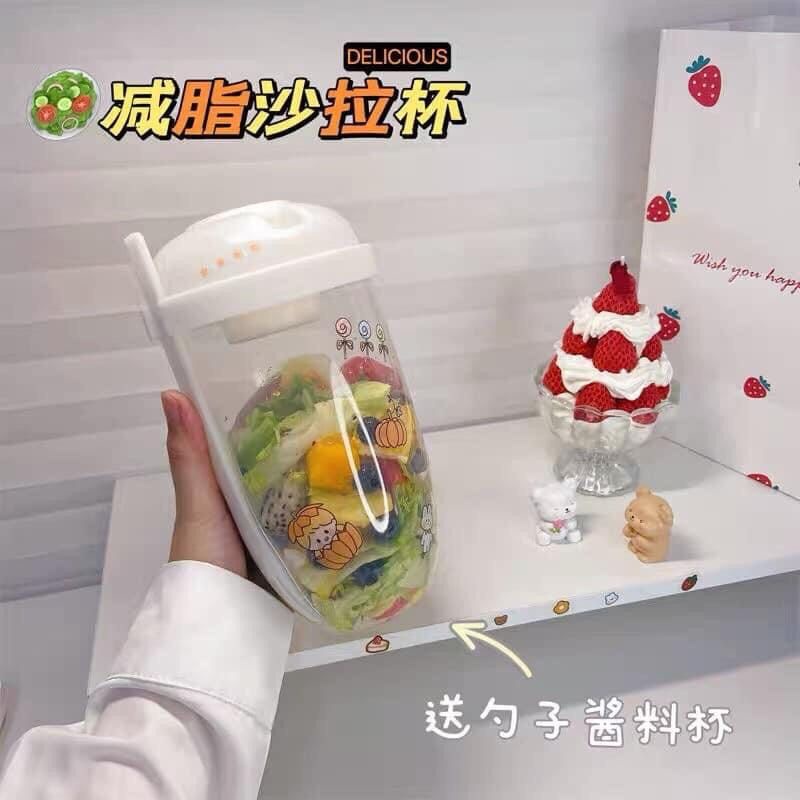 Cốc Trộn Salad Siêu Tiện,Siêu Xinh,Siêu Rẻ Mang Đi Làm