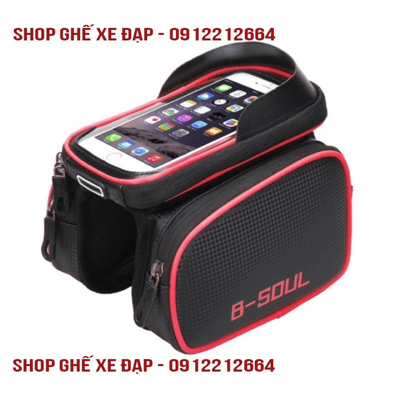Túi treo xe đạp thể thao chống nước, Màn hình cảm ứng. Có 3 ngăn chứa đồ, siêu tiện dụng SALE SẬP SÀN.