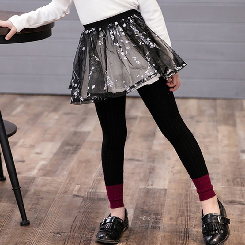 Quần Legging Màu Sắc Ngọt Ngào Phong Cách Hàn Quốc Cho Bé Gái 1-8 Tuổi