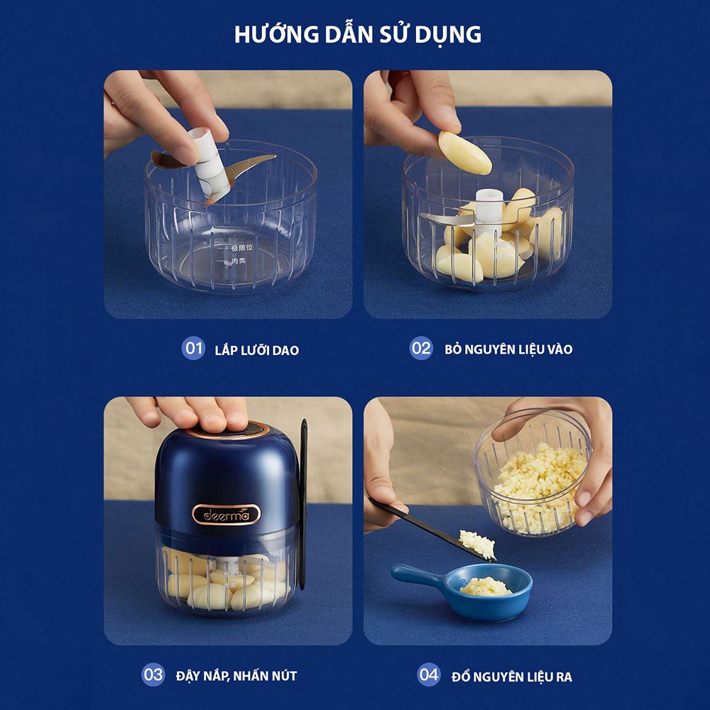 Máy xay nghiền đa năng không dây Deerma