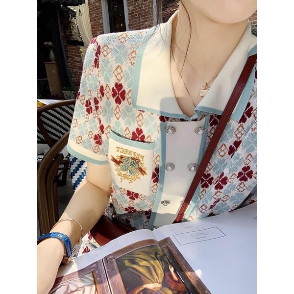 Set váy len mỏng len tăm nùa hè siêu xinh