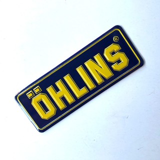 Tem nhôm dán Pô Ohlins 8x3cm