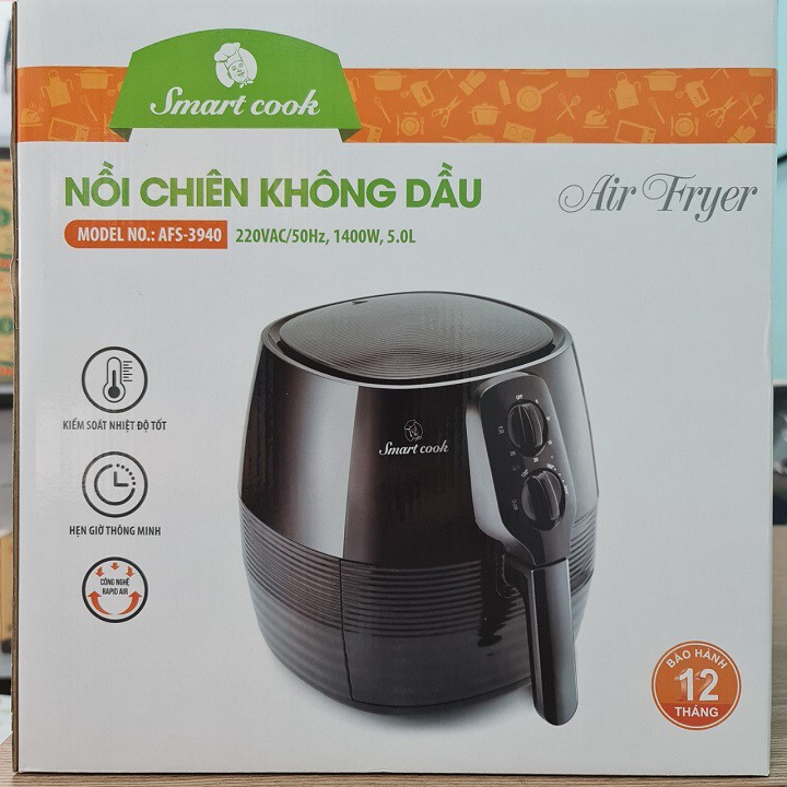 Nồi chiên không dầu Smartcook AFS-3940–dung tích 5 lít