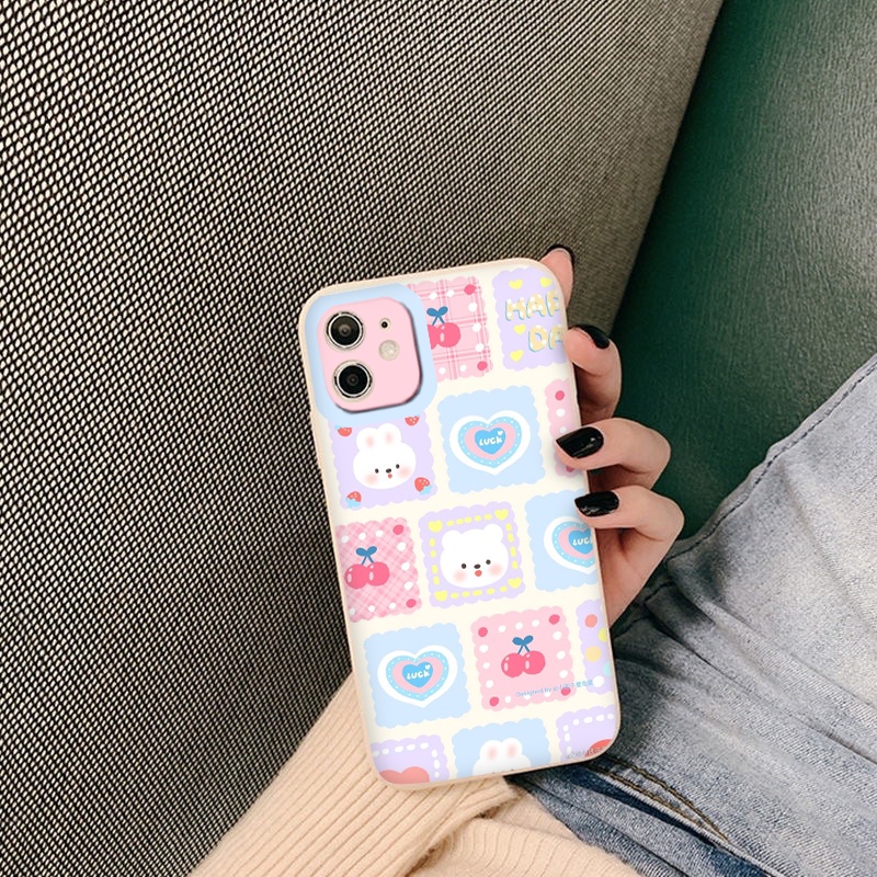 Ốp Iphone ⚡𝐅𝐑𝐄𝐄 𝐒𝐇𝐈𝐏⚡️ Ốp LƯNG IPHONE Caro thỏ gấu baby vuông 6s/6plus/7/7plus/xsmax/11/11promax/12/13pro/promax
