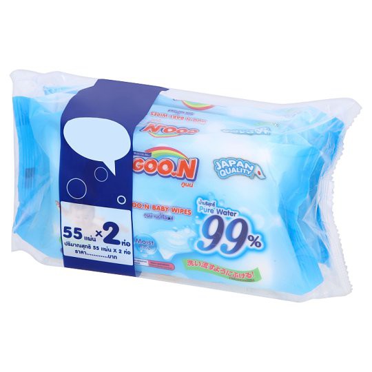Combo 6 bịch khăn ướt Goon 55 miếng không mùi