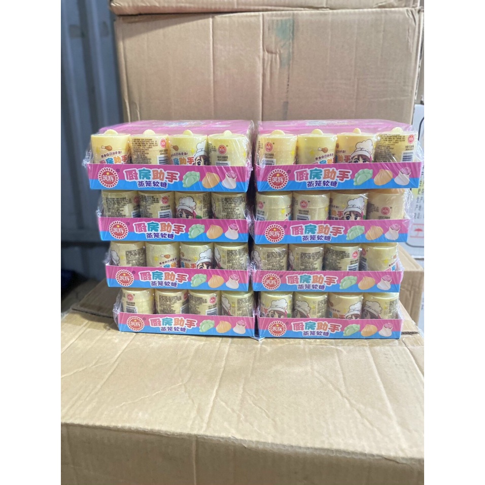 Kẹo dẻo xửng hấp dimsum 3 ngăn mini siêu hot date mới siêu hot