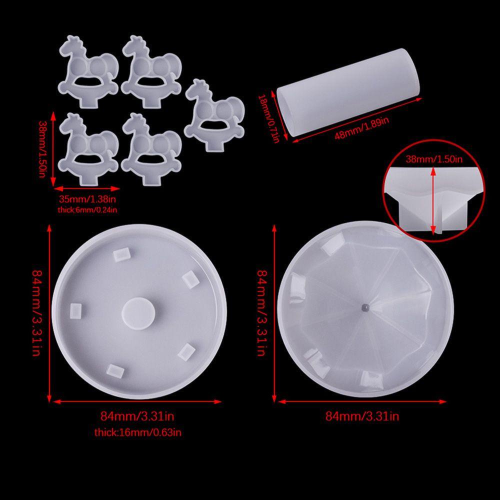 LANSEL Khuôn Silicone Làm Vòng Quay Ngựa Gỗ DIY Trang Trí Nhà Cửa