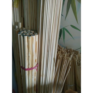 Combo 40 thanh gỗ tròn từ gỗ thông đường kính 1cm x 1m1, phụ kiện macrame, handmade, decor