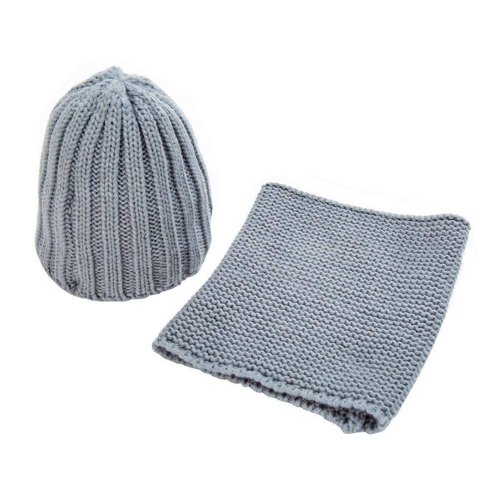 Set Mũ Beanie + Khăn Choàng Cổ Mùa Đông Cho Bé