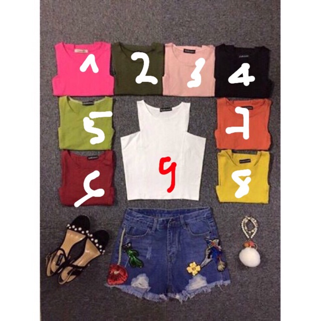 Áo croptop không tay