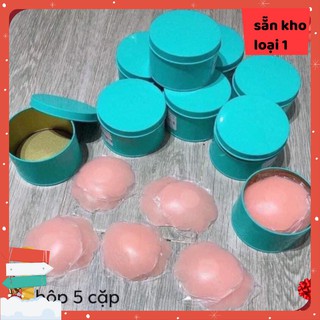 Bán sỉ/ hộp 5 đôi dán nhũ hoa | dán ti silicon tự dính hình hoa mai _