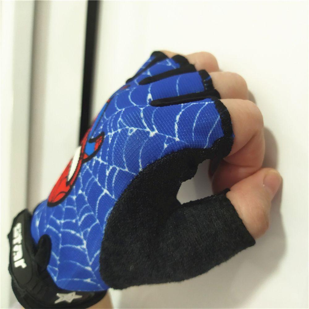 Găng Tay Hở Ngón Chạy Xe Đạp Chống Trượt Cho Bé Trai