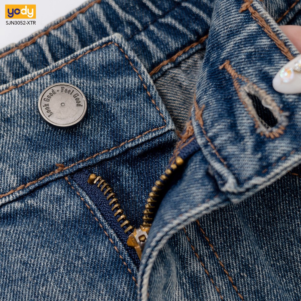 Quần Short jean nữ YODY lửng rộng Co Giãn SJN3052