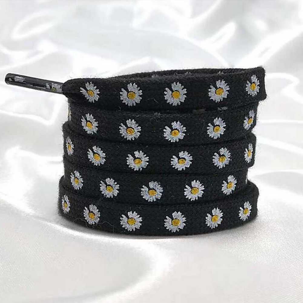 Cặp dây giày thể thao unisex nhiều màu tuỳ chọn in hoa cúc mùa hè