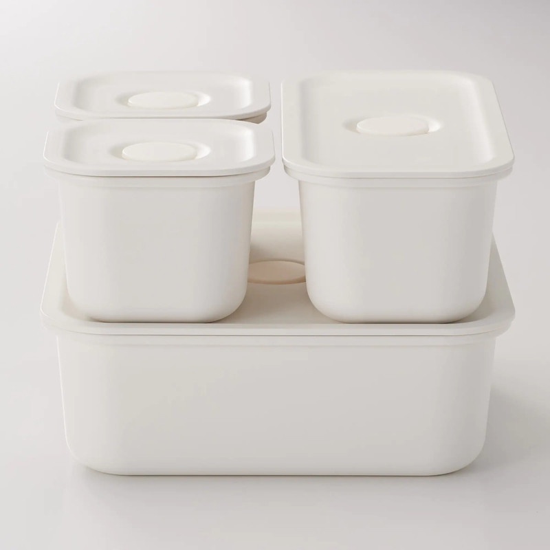 Muji Hộp Cơm Pp Có Van Xả / Trắng / 460 Ml
