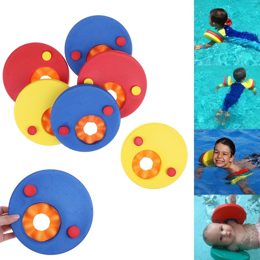 MYRON 6PCS Rings EVA Foam Swim Discs Swim Pool Floating Sleeves Arm Bands Float Board Baby Hot Swimming Tools Swimming Exercises Circles