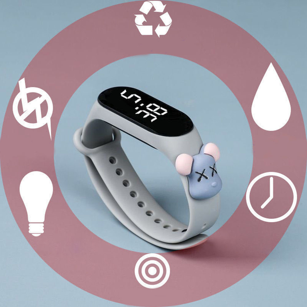 Đồng hồ LED Qipin hình nhân vật hoạt hình dễ thương phong cách Hàn Quốc cho học sinh | BigBuy360 - bigbuy360.vn