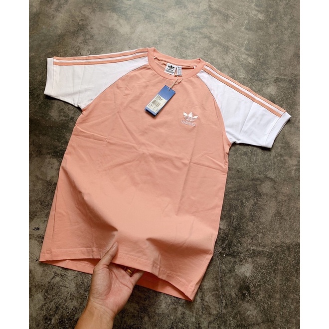 Áo Adidas tay phối màu 271 CLFN DM7630 3-STRIPES TEE