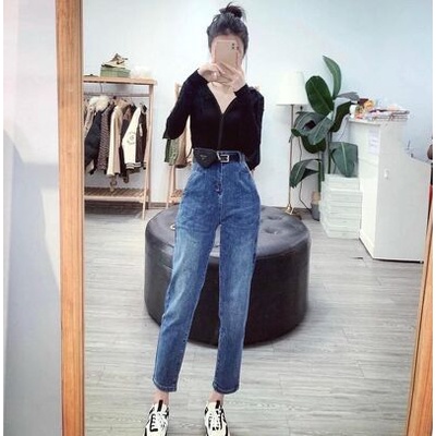 QJN39 - QUẦN JEAN XANH BOY TRƠN MÀI CHO NỮ