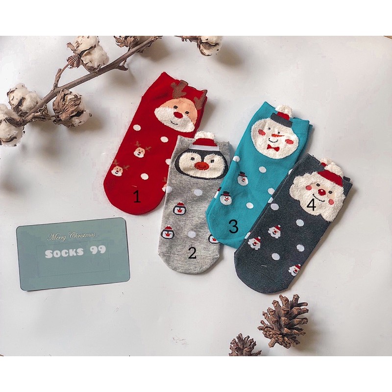 Tất noel thấp cổ