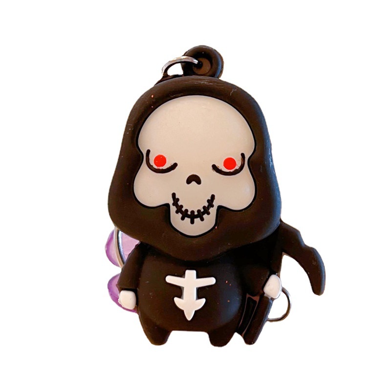 Móc Khóa Hình Đầu Lâu Phát Quang Phong Cách Halloween