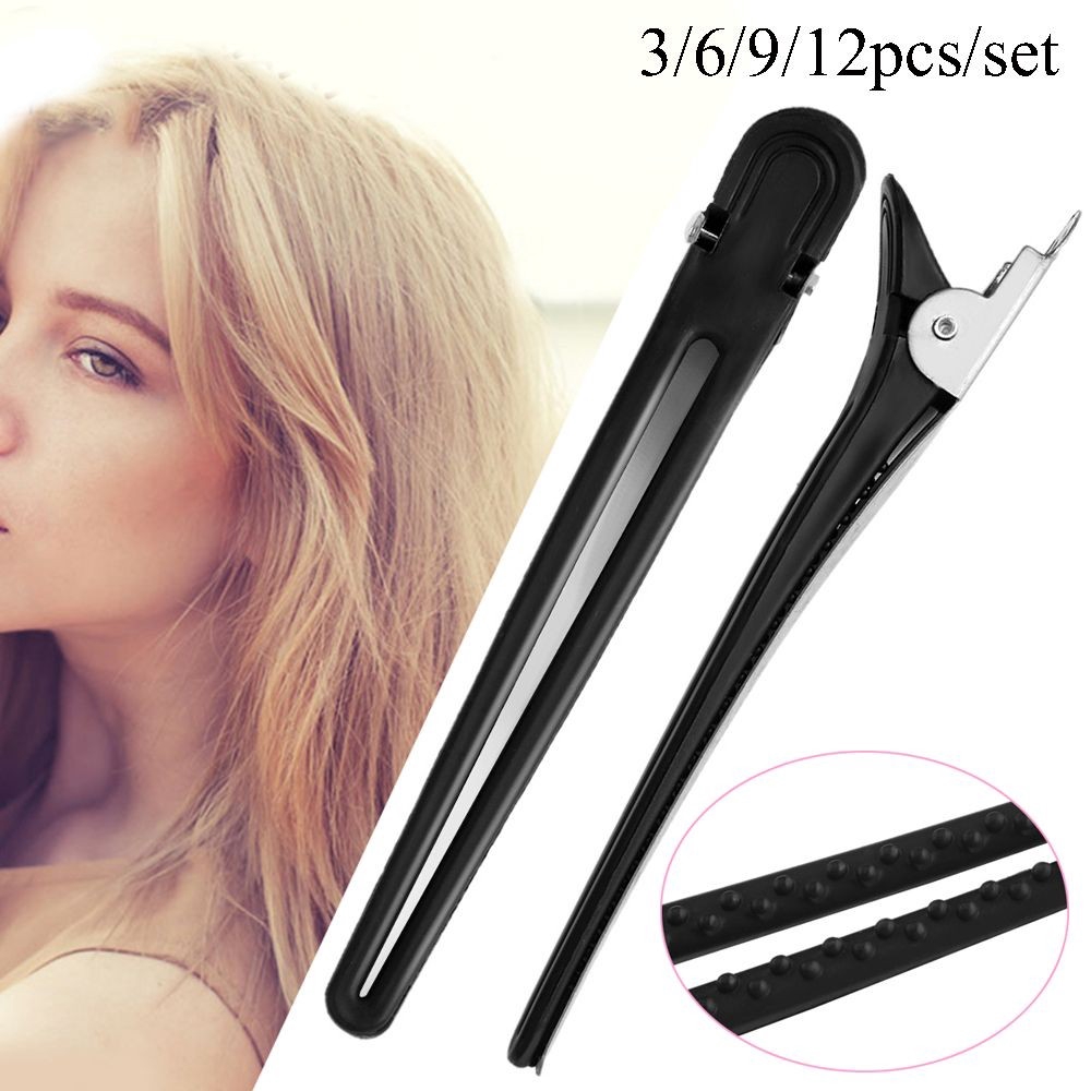 Bộ 3/4/9/12 kẹp màu đen chuyên dùng tạo kiểu tóc Osier