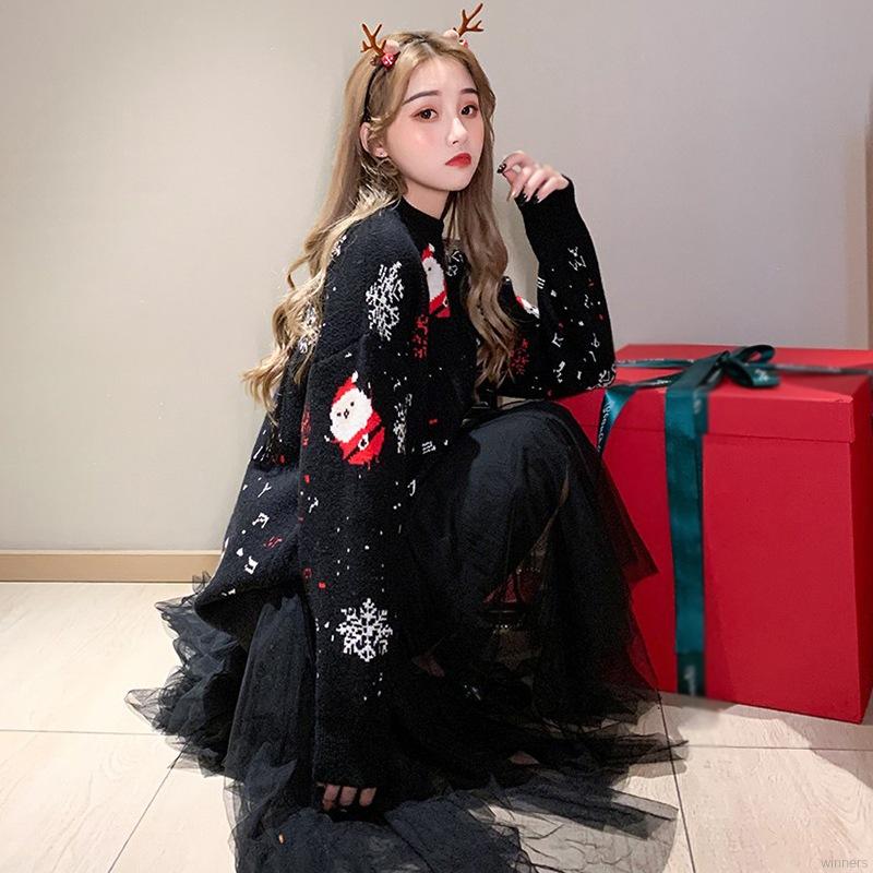 Áo len tay dài cổ tròn in họa tiết chủ đề giáng sinh cho nam và nữ | BigBuy360 - bigbuy360.vn