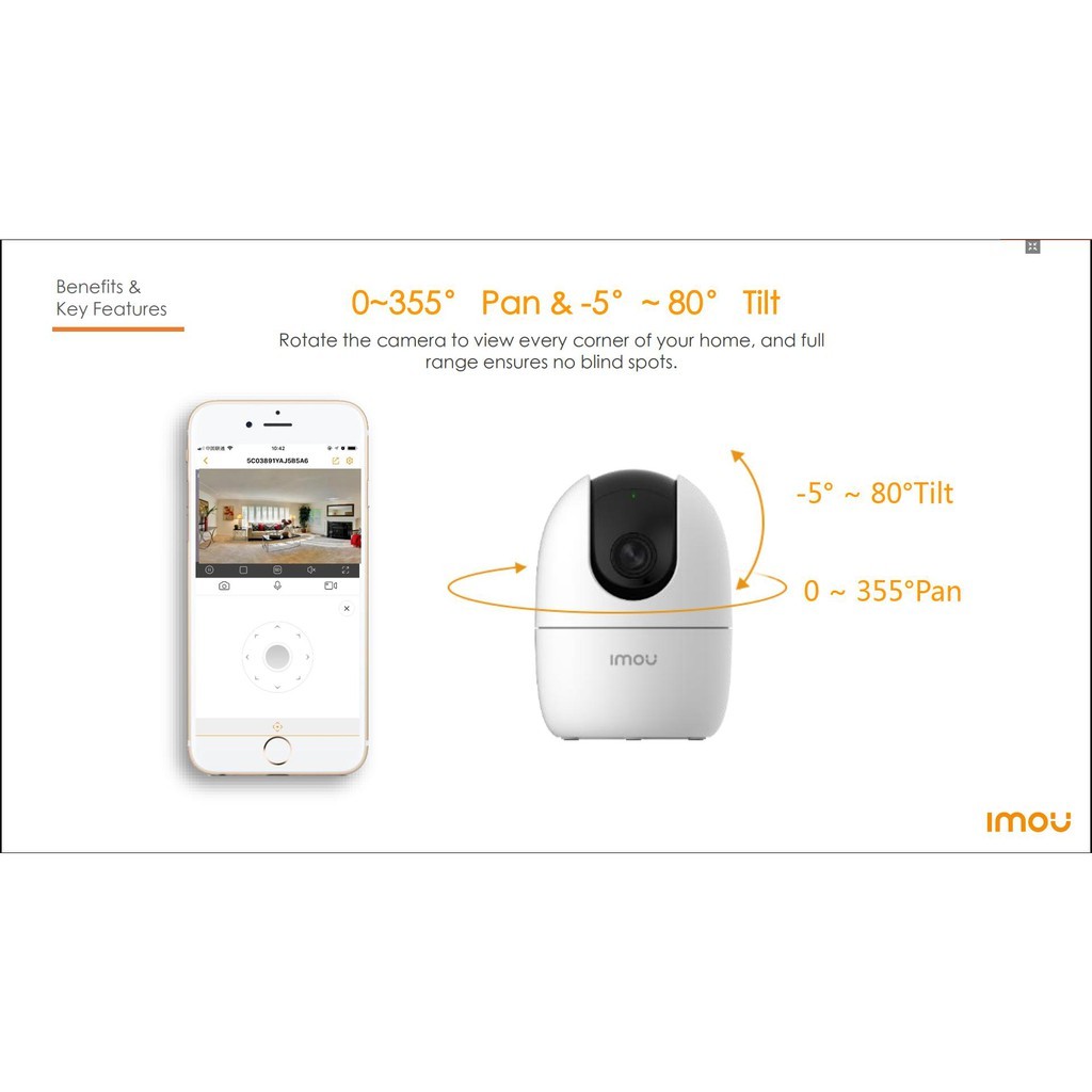Camera IP Wifi 2.0MP Ranger 2 IPC-A22EP-IMOU | BigBuy360 - bigbuy360.vn