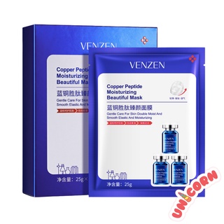 Mặt Nạ Giấy Dưỡng Ẩm Siêu Dưỡng Sáng Da Săn Chắc Da Đồng Xanh Copper Peptide VENZEN