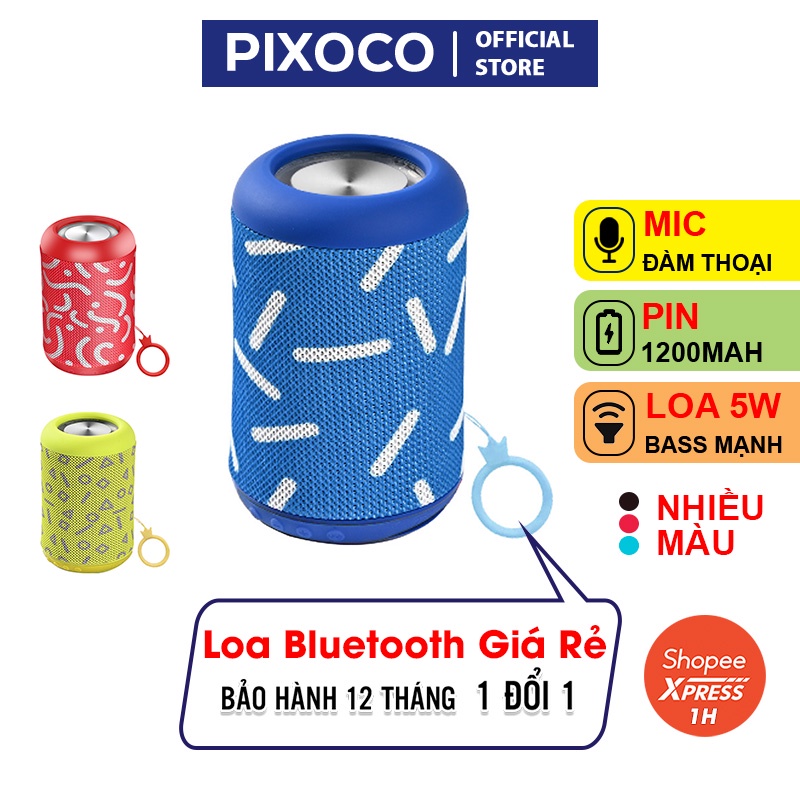 Loa mini bluetooth giá rẻ bass mạnh, loa không dây XD300 có mic đàm thoại, cắm thẻ nhớ, pin sử dụng lâu