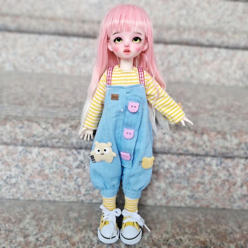 Bộ Đồ Chơi Búp Bê Barbie 3D 30cm 6 Điểm 22 Khớp Có Thể Thay Đổi Mắt Siêu Dễ Thương