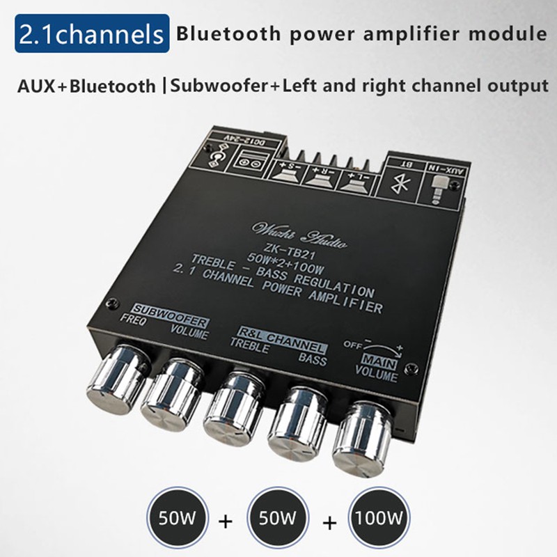 Bảng Mạch Khuếch Đại Âm Thanh Zk-Tb21 Tpa3116D2 Bluetooth 5.0 50wx2 + 100w 2.1