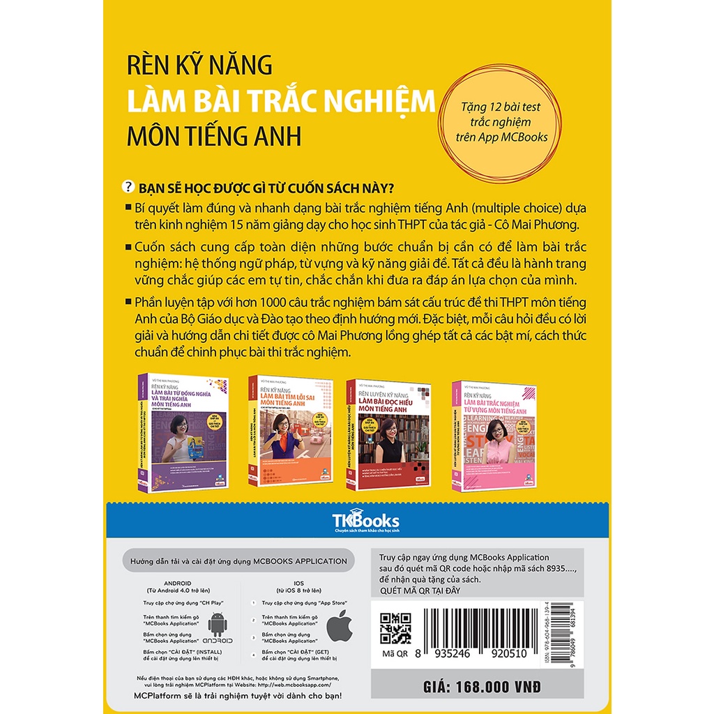 Sách - Rèn Kỹ Năng Làm Bài Trắc Nghiệm Môn Tiếng Anh Mcbooks