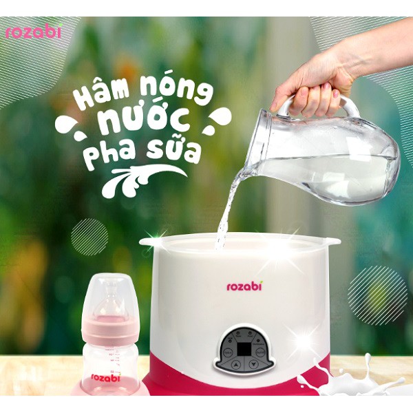 Máy hâm sữa rozabi cảm ứng 5 chức năng chính hãng