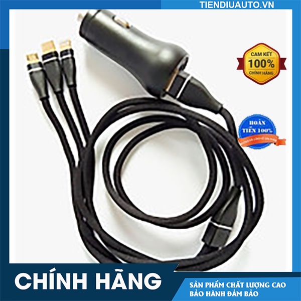 Combo Củ Sạc Và Dây Sạc Điện Thoại Sạc Trên Ô Tô Mitra 2 cổng USB 2.0- Sạc Siêu Nhanh