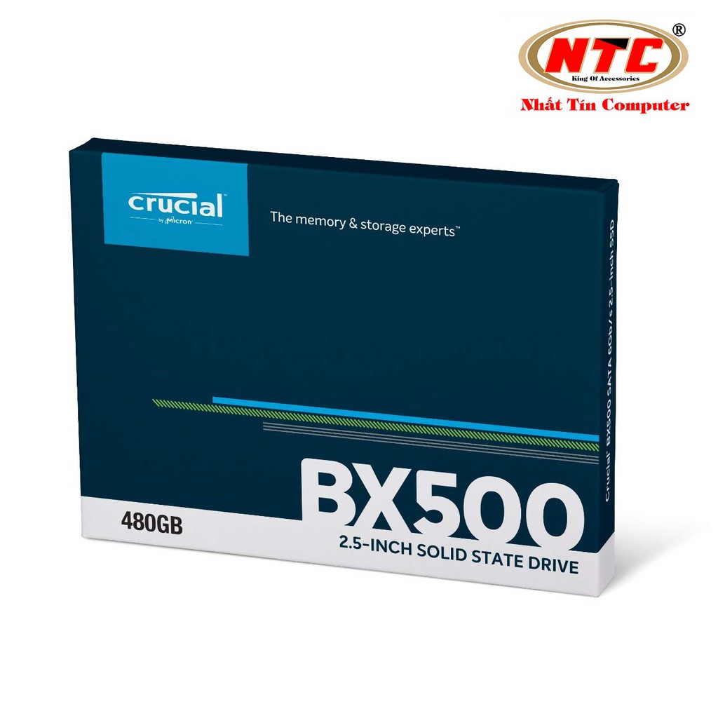 Ổ cứng SSD gắn trong Crucial BX500 3D NAND SATA III 2.5 inch 480GB R540MB/s W500GB/s