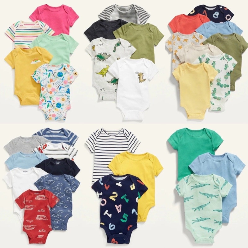 (CHỌN MẪU SIZE 18/24M) BODYSUIT OLDNAVY, BODYCHIP CỘC TAY XUẤT DƯ CHO BÉ TRAI, GÁI, SƠ SINH