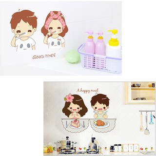 Decal dán tường Combo 2 hình Couple - decalhcm