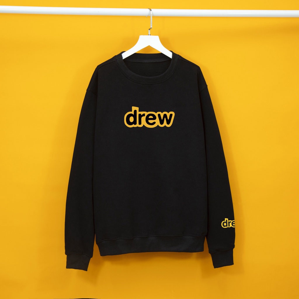Áo SWEATER In Chữ Drew Nỉ Da Cá Mỏng , Áo Sweatshirt Unisex Form Rộng Thời Trang Nam Nữ