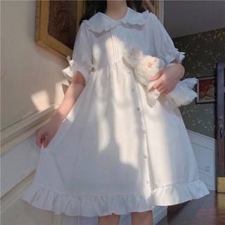 Váy babydoll dáng dài cổ bẻ sen ViNaSa
