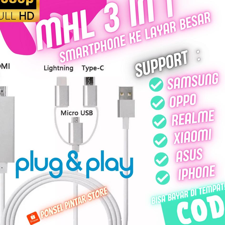 Dây Cáp Chuyển Đổi Mhl Micro Usb Sang HDMI HDTV Dành Cho Điện Thoại Android / TV