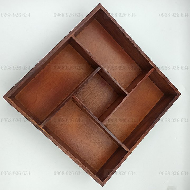 Khay đựng bánh kẹo ngày Tết bằng gỗFREESHIPHộp đựng bánh kẹo Tết bằng gỗ hương trạm khắc Chúc Mừng Năm Mới
